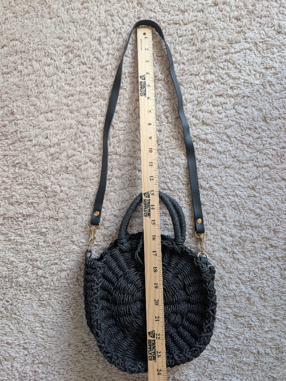 Bujibaja by Hat Attack Black Woven Straw Circle Bag - Picture 6 of 9